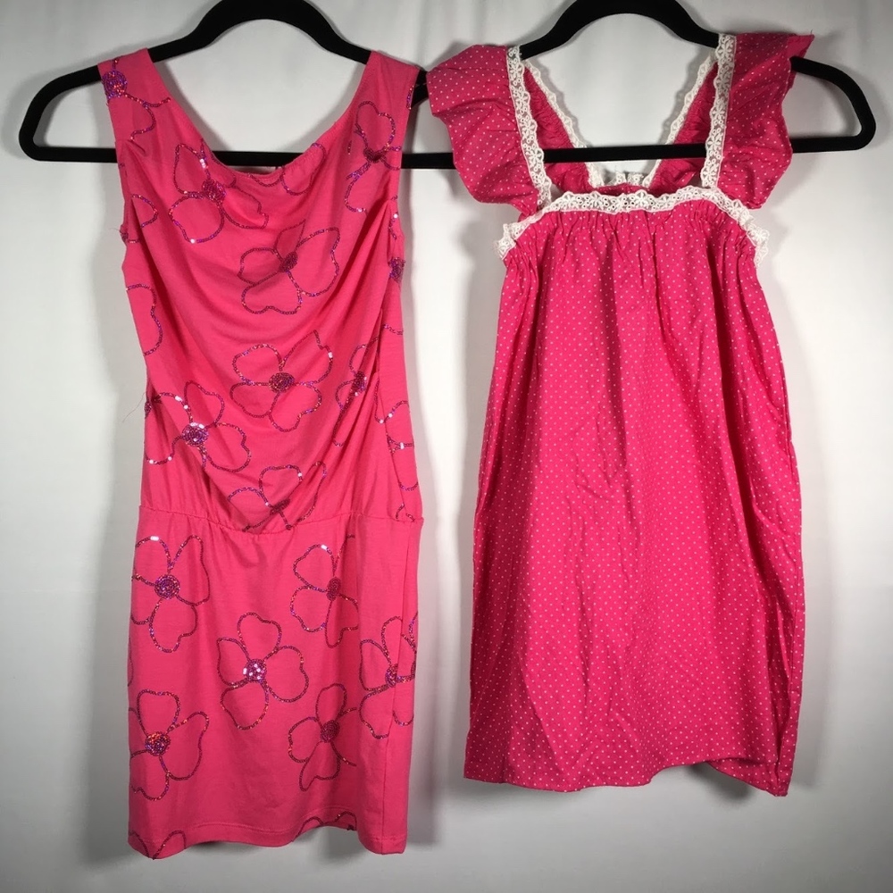 NWT Girls Size 8 Lot of 2 Pink Sleeveless Dresses